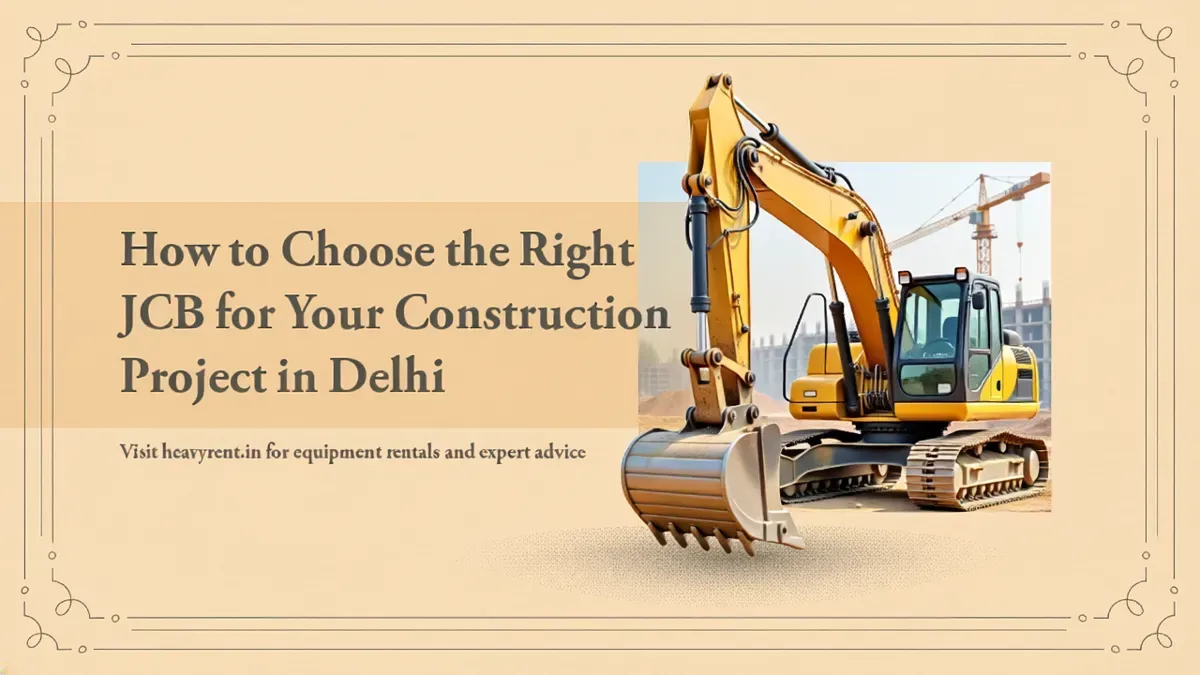 How to Choose the Right JCB for Your Construction Project in Delhi